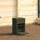 Vidaxl Chicken Feeder Pedal Olive Green 25 x 42 x 40 cm