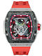 Tsar Bomba Men's Watch 46mm Automatic with Red Rubber Strap