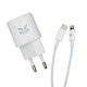 Blue Eagle Cd-03 Pd 20w Зарядно Устройство Кабел Тип C Lightning Бяло