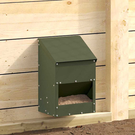 Vidaxl Ταΐστρα Κοτόπουλων Ελιά Πράσινη 21 X 16 X 33 Εκ