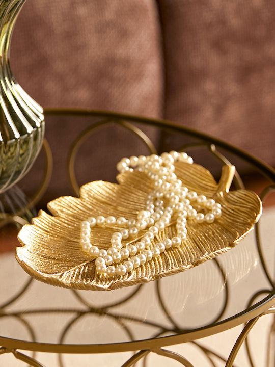Polyresin Decorative Platter A-s Belli Gold 25x15cm