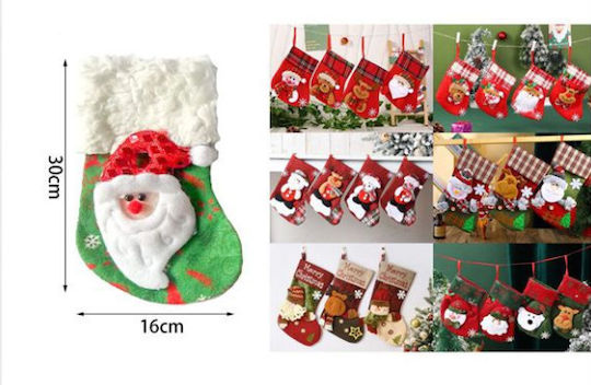 Spring Spring Christmas Items 24w04abcd Height 18cm Width 10cm Christmas Stocking Santa Claus