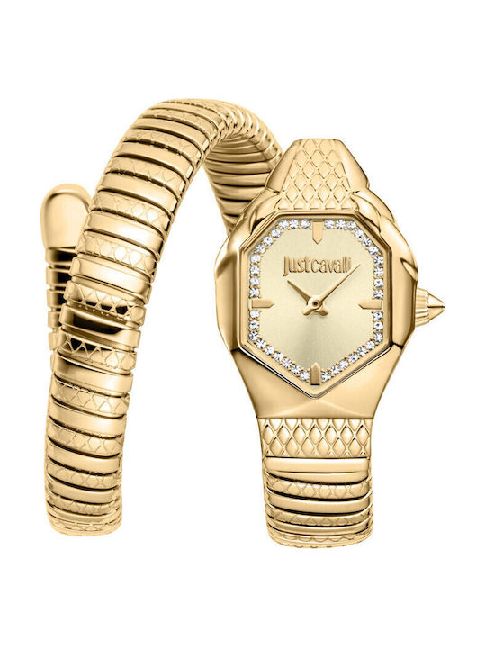 Just Cavalli Signature Snake Γυναικείο Ρολόι Μπ...