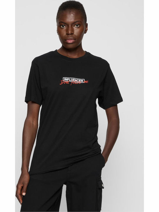 Miss Tee Ladies Nu Mă Urmări Tricou Negru Ss19 Mt1123-00007