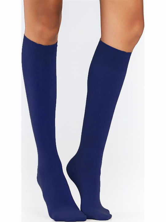 Sento Women's High Socks Opaque 100 Den Ocean