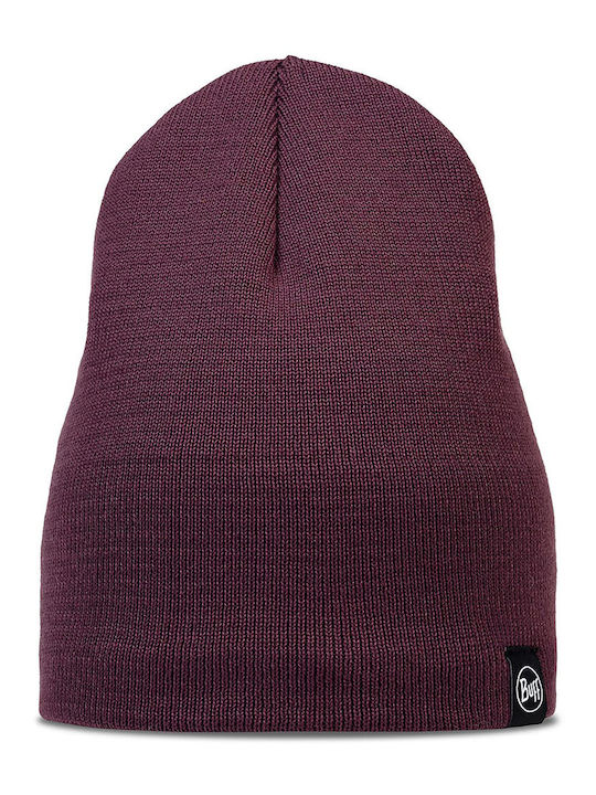 Beanie Unisex Fleece Σκούφος Πλεκτός σε Μπορντό χρώμα