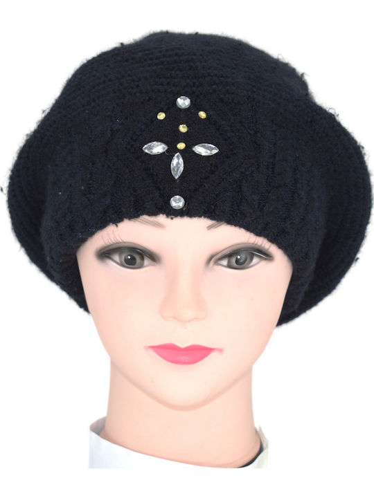 Beanie Feminin Căciulă Tricotat în culoarea Negru