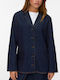 Women's Denim Long Sleeve Shirt Dark Blue Denim