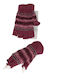 Women's Knitted Gloves Burgundy