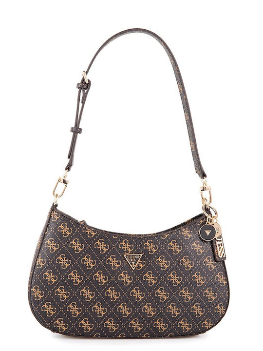 Guess Logo Noelle Дамска Чанта През Рамо Кафява