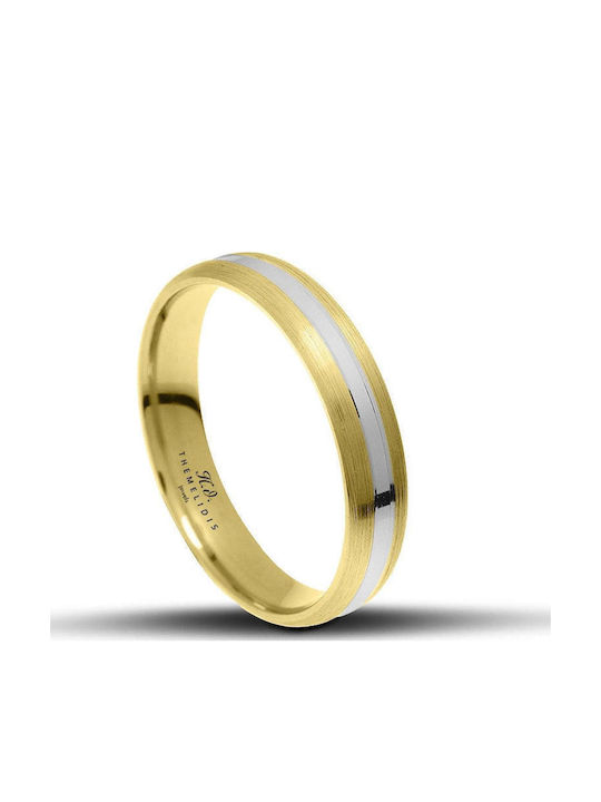Themelidis Jewels Σετ Βέρες από Κίτρινο Χρυσό 14Κ με Ματ Φινίρισμα