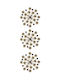 General Trade Wall Decor Gold Made of Metal 24.5x5x24.5cm 3 Pieces