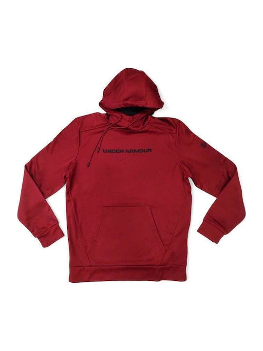 Under Armour Φούτερ με Κουκούλα Κόκκινο