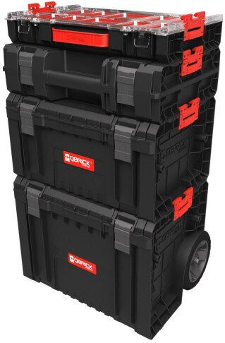 Set 4in1 Modular Boxes Cart 2.0 Case + Toolbox 2.0 + Toolcase + Organizer 100 Qbrick System