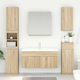 vidaXL Waschtisch ohne Waschbecken L38.5xB38.5xH46cm Sonoma Oak