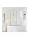 vidaXL Cabinet Cada De Baie Cu Ușă Pliabilă 120x68x130cm Dungi Oro