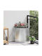 vidaXL Саксия Метал Silver 45x45x50см.