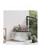 vidaXL Ghiveci Metal Silver 60x60x35cm.