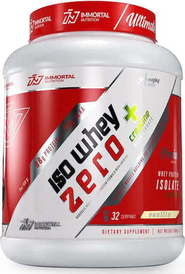 Immortal Nutrition Iso Whey Zero + Creatine Протеин Суроватъчен с Креатин Без Глутен & Лактоза с Вкус Ванилия 1kg