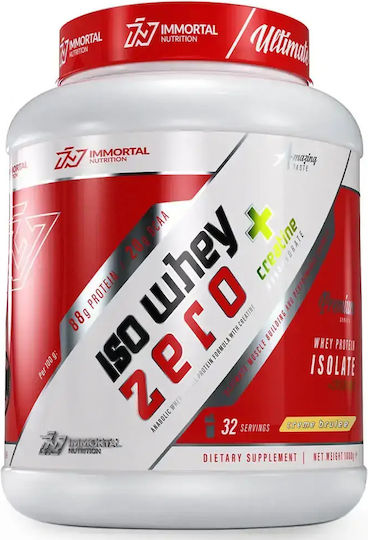 Iso Whey Zero + Creatine Protein Whey with Creatine Gluten & Lactose Free with Flavor Creme Brulee 1kg
