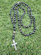 Rosary of Gold Obsidian – Semi-Precious Stone Beads Silver Cross