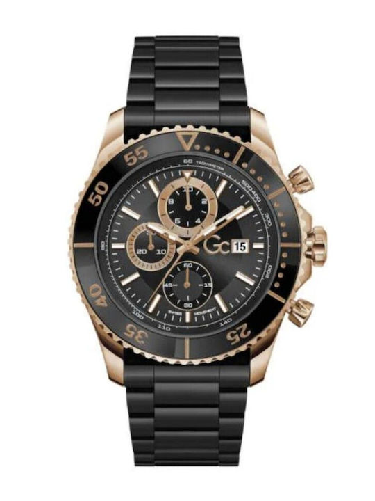 GC Watches Ανδρικό Ρολόι 44mm Μπαταρίας με Μαύρ...