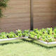 vidaXL Metal Garden Border in Silver Color 25x10cm