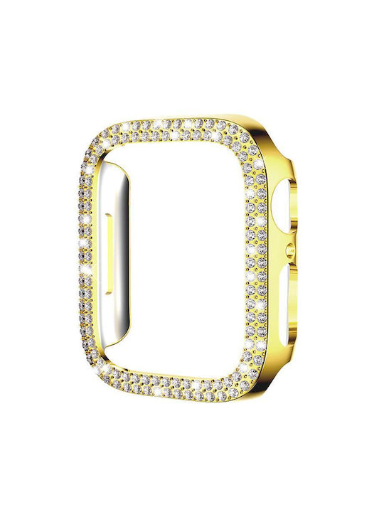 Apple Watch Ultra 3 2 1 49mm Xdfind Double Row Diamond Hollow Θήκη Ρολογιού Pc Χρυσό