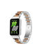 Metal Watch Strap Three Beads Samsung Galaxy Fit3 Silver Brown