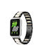 Метална Каишка За Часовник Три Мъниста Samsung Galaxy Fit3 Черно Бяло