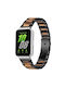 Metal Watch Strap Three Beads Samsung Galaxy Fit3 Black Brown