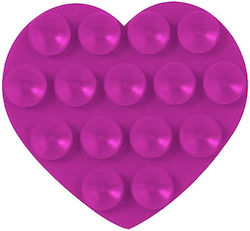 Ventuză Din Silicon Inimă Violetă