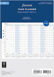 Filofax Planner English Horizontal 2026 White
