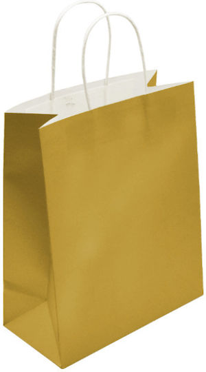 Metron Χάρτινη Τσάντα Δώρο 22x11x27εκ 120gsm 094534 Χρυσό 25τ