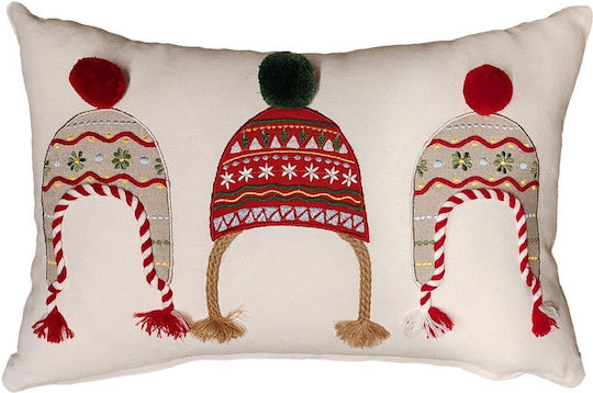 Възглавница Декоративна Коледна С пълнеж White Christmas Ecru Nef-nef Homeware 30x45