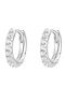 Gloria Hope Earrings Hoops made of Silver with Stones