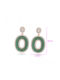 Chrysothemiss Women's Earrings Emerald Luxe Oval Green And White Zircon