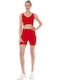 Winterlich Damen Bluse Ärmellos Red