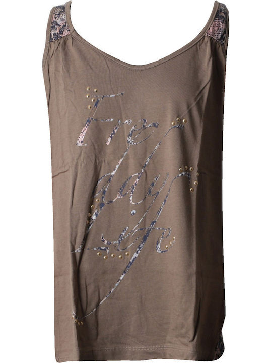 Freddy Damen Bluse Khaki