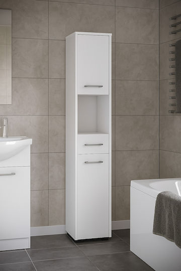 Akord Furniture Factory Coloană De Baie De Pardoseală M30xA30xÎ140cm Albă