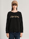 Whitby Winter Women's Cotton Blouse Black