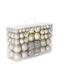 Christmas Tree Ornaments Set 100 Pieces 3-6cm Gold
