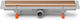 Linear Floor Drain Frame Stainless Steel Side Outlet D40 550mm Matte Bronze Grate Klasik Floor Ch550kn1br Chudej