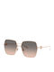 Tory Burch Damen Sonnenbrille mit Rose Gold Metall Gestell und Mehrfarbig Verlaufsfarbe Linse TY6118D-3358G9
