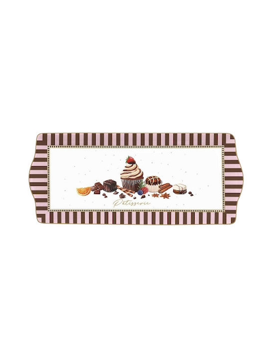 Πιατέλα Ορθογώνια Πορσελάνη 35x15εκ Sweet Moments Easy Life 1109swem
