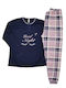 Lovelx Homewear Winter Women's Pyjama Set Blue