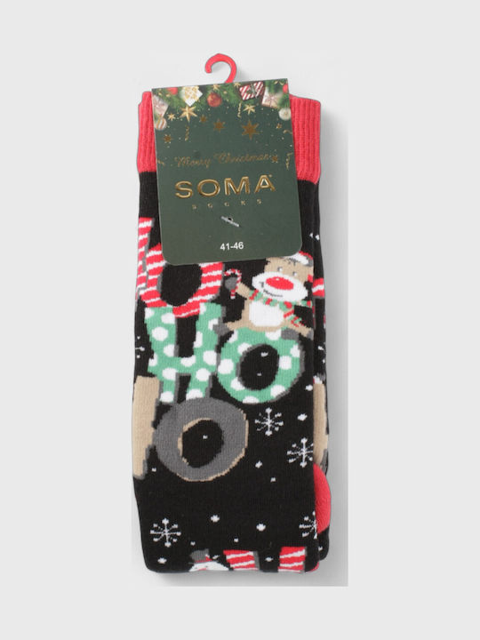 Soma Socks Коледни Чорапи Black 1Пакет