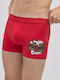 Men's Boxer Red with Patterns