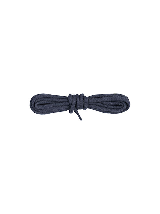 Bergal Round Cord Laces Blue 100cm Thick Round Shoelaces Colour Dark Blue 100 Centimeters 100% Cotton Non-Slip