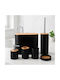 Galifas Bathroom Accessory Set Plastic Black 6 Pieces